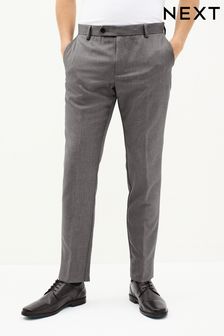 Light Grey Skinny Machine Washable Plain Front Smart Trousers (644848) | AED41