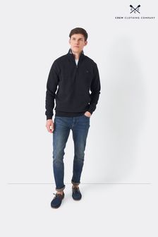 Schwarz - Crew Clothing Klassisches Sweatshirt mit kurzem Reißverschluss (645168) | 101 €