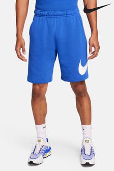 Ярко-синий - Флисовые шорты с логотипом Nike Club (645335) | €53