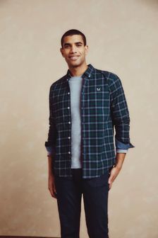Crew Clothing Check Print Cotton Classic Shirt (645347) | AED360