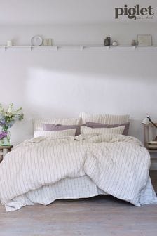 Piglet in Bed Pear Ticking Stripe Linen Duvet Cover (645664) | CA$454 - CA$654