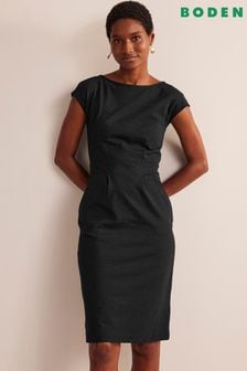 Boden Black Chrome Petite Florrie Jersey Dress (645772) | ₪ 302