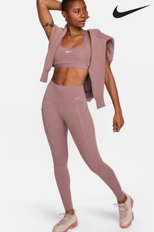 Nike Brown Premium Universa Medium Support High Waisted Leggings with Pockets (645914) | €114
