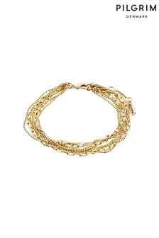 Gold - Pilgrim Lily Versilbertes Kettenarmband (646237) | 43 €