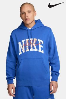 Bleumarin - Hanorac tip pulover din fleece cu spate periat Nike Club (646360) | 418 LEI