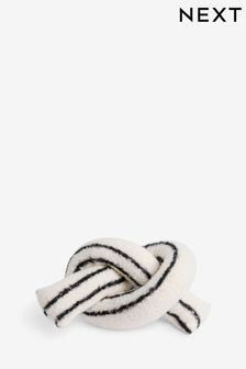 Monochrome Cosy Knot Cushion