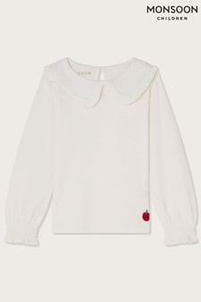 Monsoon White Jersey Collar Blouse (646994) | 79 QAR - 99 QAR