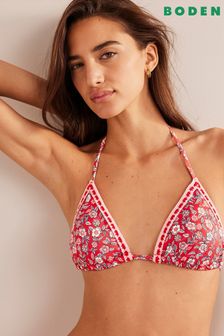 Boden Red Crochet Triangle Bikini Top (647040) | €27
