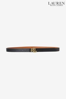 Black - Lauren Ralph Lauren® Reversible Monogram Belt (647128) | kr694 - kr977