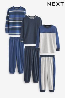 Blue Pyjamas 3 Pack (3-16yrs) (647206) | SGD 59 - SGD 73