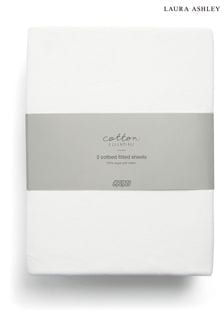 Mamas & Papas x Laura Ashley 2 Pack White Gingham Fitted Cot Bed Sheets (647358) | €34