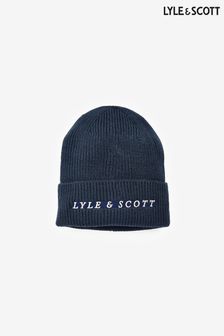 Темно-синий - шапка-бини в рубчик Lyle & Scott (647524) | €15