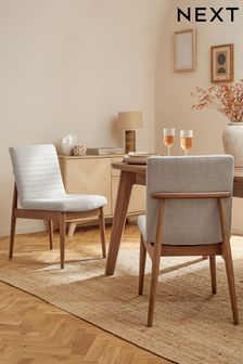 Tweedy Plain Light Natural Atlas Dining Chairs Set of 2 (648021) | €405