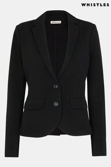 Whistles Black Slim Jersey Jacket (648611) | $147