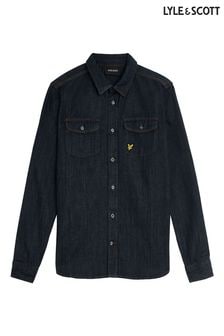 Lyle & Scott Blue Boys Mid Wash Denim Shirt (648793) | $94