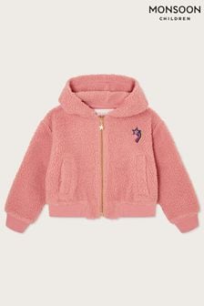 Monsoon Pink Teddy Cosmic Fleece Jacket (648917) | AED341 - AED369