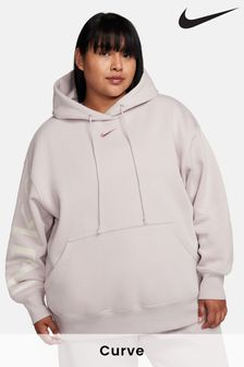 Nike Pale Pink Curve Oversized Varsity Hoodie (649062) | $103