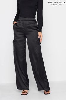 Long Tall Sally Black Cargo Cuffed Trousers (649649) | €21