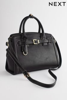 Black Belted Workwear Tote Bag (650353) | SGD 78