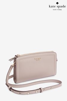 kate spade new york Small Grey Knott Pebbled Leather Cross-Body Bag (650470) | AED1,386