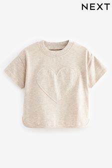 Oatmeal Short Sleeve Appliqué T-Shirt (3mths-7yrs) (650645) | $9 - $12