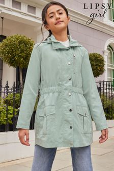 Girls green raincoat top