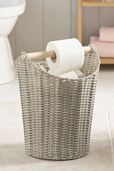 Grey Woven Toilet Roll Holder And Store (651693) | 43 €