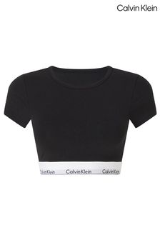 تيشرت بنمط حمالة صدر عصري لون أسود من Calvin Klein (651795) | 207 د.إ