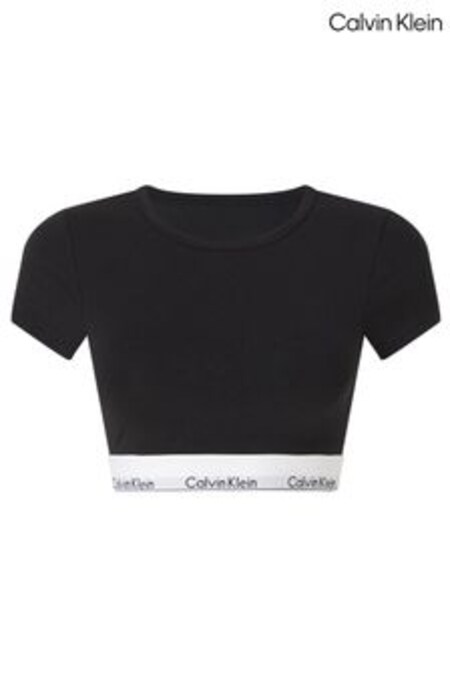 Calvin Klein Black Modern Cotton T-Shirt Bralette (651795) | KRW62,400