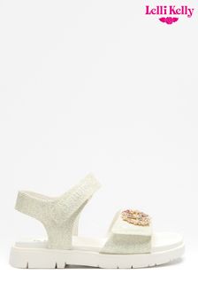 Lelly Kelly Sparkle Peace White Sandals