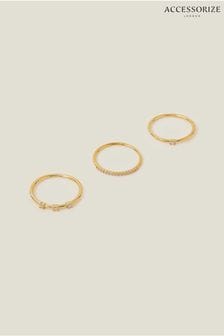 Accessorize Sparkle Rings 3 Pack (652265) | 125 zł