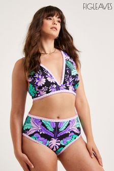 Figleaves Frida Purple High Waist Bikini Briefs