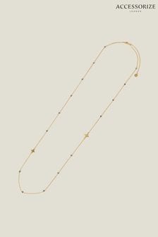 Accessorize 14ct Gold Plated Beaded Long Necklace (652563) | €34