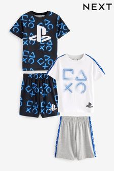 藍色/白色Playstation - 短睡衣2套裝 (5-16歲) (652584) | NT$1,110 - NT$1,420