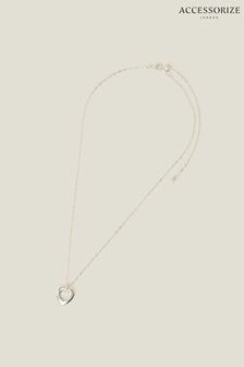 Accessorize Sterling Silver Plated Heart Necklace (652672) | €21