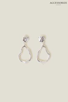 Accessorize Sterling Silver-Plated Molten Drop Earrings (652789) | 28 €