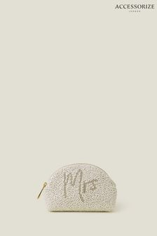 Accessorize Natural Bridal Hand-Beaded Mrs Purse (652881) | HK$144