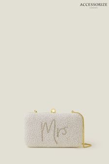 Accessorize Natural Bridal Mrs Hardcase Clutch Bag (652893) | HK$463