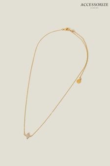 Accessorize 14ct Gold Plated Sparkle Star Charm Necklace (652904) | €25