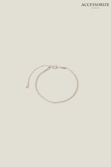 Accessorize Sterling Silver-Plated Sparkle Pop Chain Bracelet (653102) | MYR 84