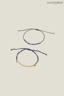 Accessorize 14ct Gold-Plated Cord Friendship Bracelets 2 Pack (653116) | €20