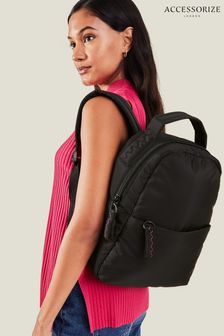 Accessorize Classic Nylon Black Backpack (653163) | OMR17