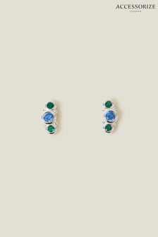 Accessorize Sterling Silver Plated Stone Stud Earrings (653175) | 21 €