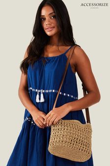 Accessorize Raffia Cross-Body Bag