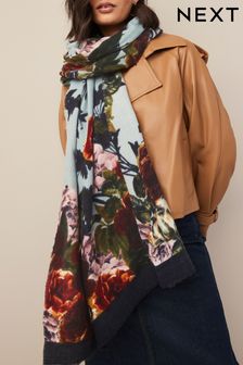 Blue Floral Midweight Scarf (653709) | €23