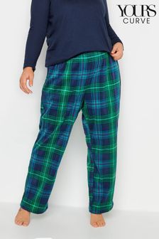 Albastru - Pantaloni de pijama din fleece Yours Curve (653783) | 107 LEI