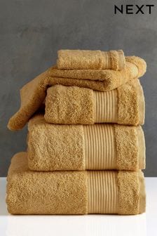 Ochre Mustard Yellow Egyptian Cotton Towel (653906) | DKK42 - DKK201