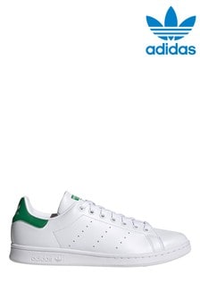 Weiß/Grün - adidas Originals Stan Smith Turnschuhe aus Lederimitat (654146) | 114 €