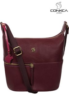 Бургундский - Кожаная сумка через плечо Conkca Little Kristin (654344) | €87