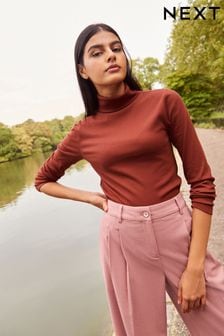 Red Long Sleeve Ribbed Roll Neck Top (654466) | 20 €